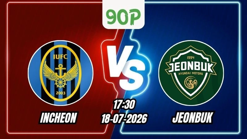 Nhận định Incheon vs Jeonbuk 17h30 ngày 18/07/2026