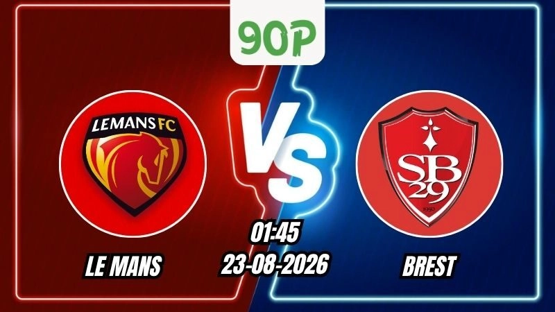 Soi Kèo Le Mans vs Brest 01h45 - 23/08/2026